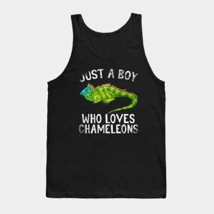 Just A Boy Who Loves Chameleons Tank Top